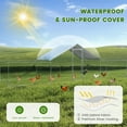 thumbnail image 5 of Costway Large Metal Chicken Coop Walk-in Poultry Cage Hen Rabbit Run House with  Cover, 5 of 9