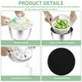 thumbnail image 4 of Salad Spinner 304 Stainless Steel Lettuce Spinner 5L Vegetable Dryer with Drainage Hole Nonslip Salad Spinner for Drying Vegetable, 4 of 10