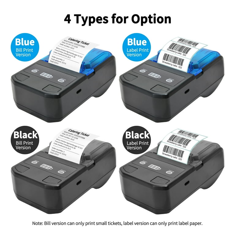 Wireless Mini Portable Thermal Printer Label Maker, Paper Included for  Android and iOS Phone, Purple