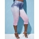 thumbnail image 3 of Tallas de talla grande Dye 3D Imprimir Capri Jeggings Rosegal Leggings de talla grande, 3 of 5