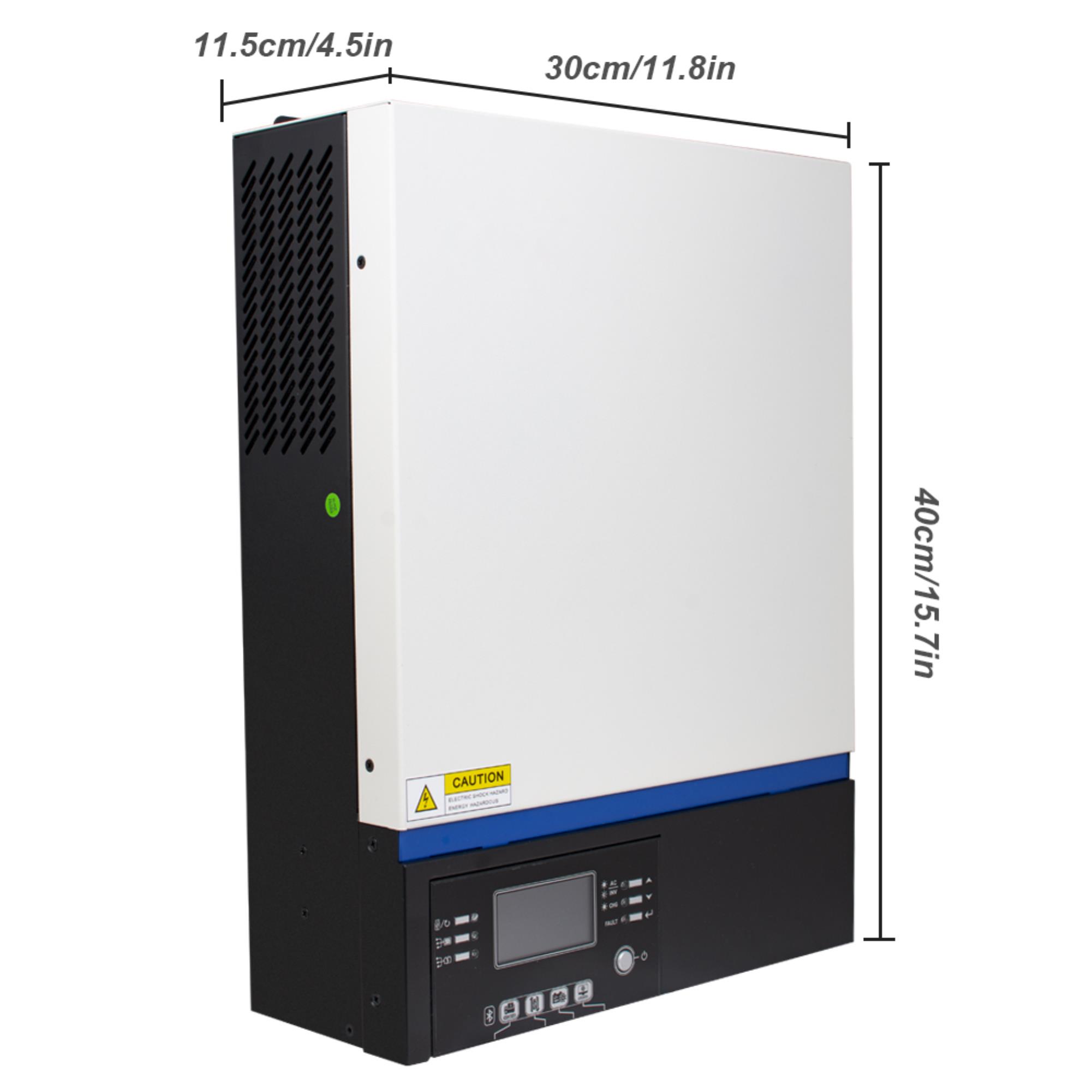 24V 3000W 220V Pure Sine Wave Solar Inverter w/ 80A MPPT Solar Charge Controller