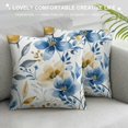 thumbnail image 3 of Nawypu  Blue Floral Throw Pillow Covers Watercolor Flowers Leaves Decorative Pillows Soft Cushion Covers for Couch Sofa Bed Home Decor, 3 of 5
