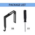 thumbnail image 2 of Adjustable Cubicle Hangers, Universal Partition Hanger Set, Panel Wall Metal Cubicle Door Hanger Hook for Picture Clothing, Adjusted to fit Panels with 1.34 to 3.5 Inch Thickness (8 Pack), 2 of 5