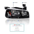 thumbnail image 3 of Spec-D Tuning Black LED Headlights Compatible with 2006-2010 Dodge Charger L+R Pair Head Light Lamp Assembly, 3 of 6