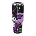 thumbnail image 2 of Kuromi And My Melody 40 Oz Tumbler with Handle And Straw, Vacuum Insulated Stainless Steel Double Wall Water Bottle Travel Coffee Mug, Gifts for Women Boys Girls, 2 of 8
