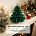thumbnail image 5 of 1Pc Christmas 3D Honeycomb Paper Ornaments, Hanging Tree Paper Decorations, Foldable Paper Snowflake Hanging Decor, Winter Holiday Ceiling Hangings, Xmas Paper Craft Party Supplies, 5 of 7