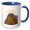 Blue/White, variant on 3drose, Hawaii Territory Mammal the Monk Seal, 15oz Mug