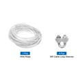 thumbnail image 3 of Uxcell 5/32 Clear Vinyl Coated Wire Rope 49ft Galvanized Steel with 4PCS M5 Loop Sleeves, 3 of 7