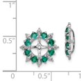 thumbnail image 2 of 925 Sterling Silver Diamond Created Emerald Jackets Jacket Birthstone May, 2 of 6
