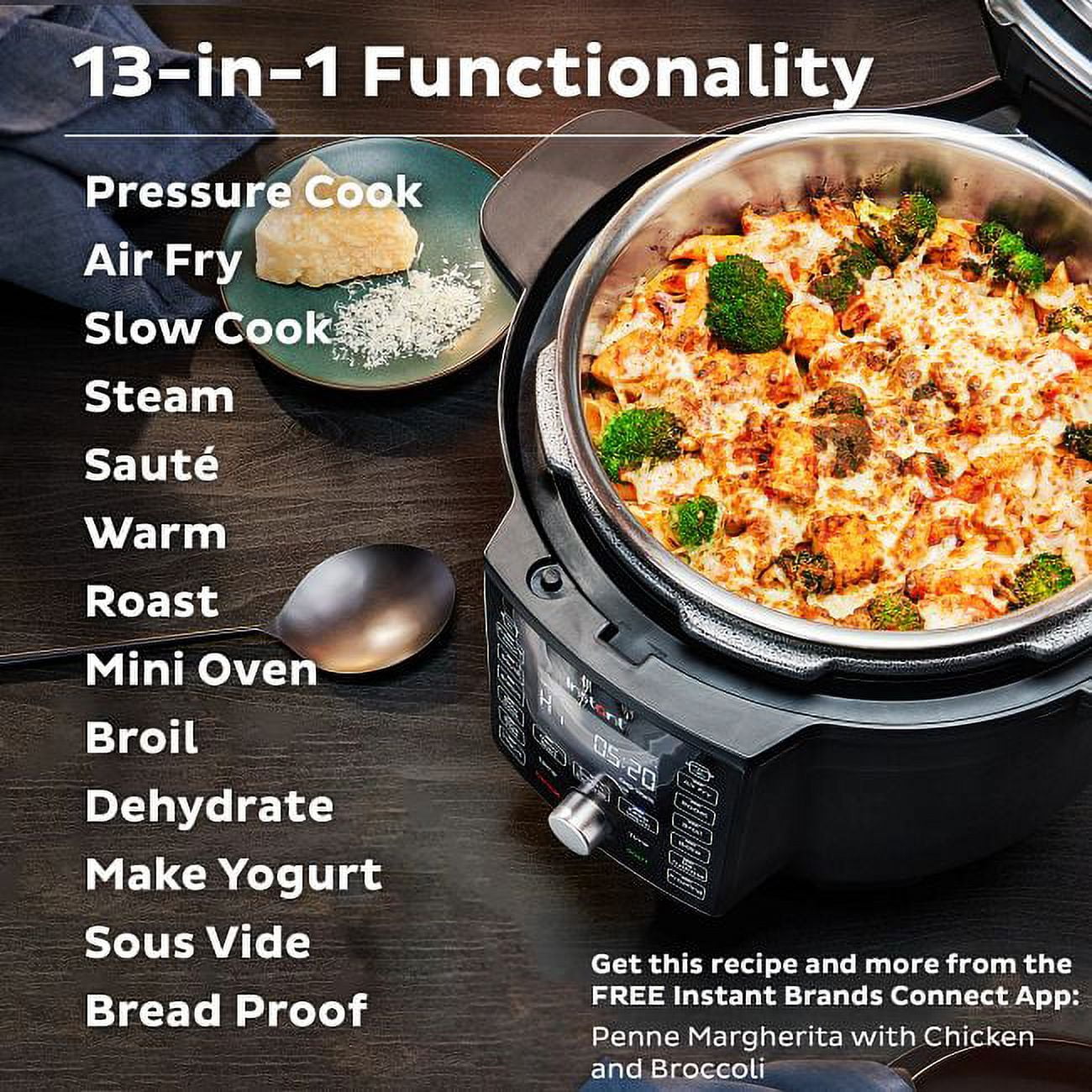 Instant Pot 6.5 Quart Duo Crisp Ultimate Lid with Wifi, 13-in-1 Air Fryer  and Pressure Cooker Combo 