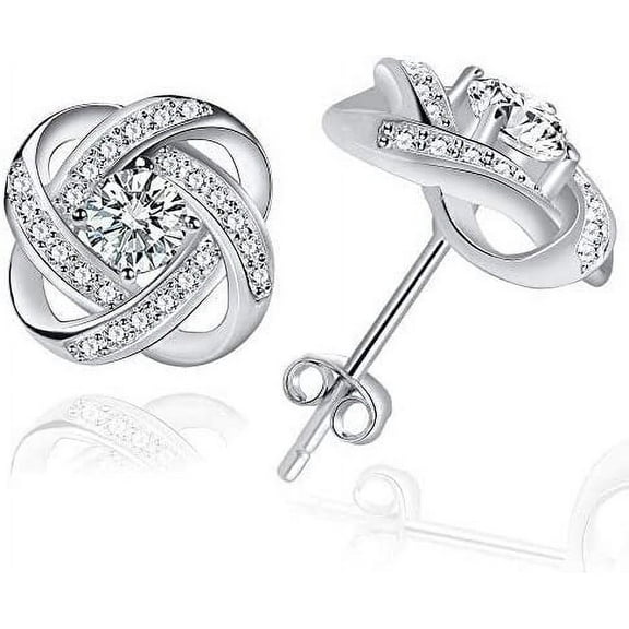 Sterling Silver Nickel Free Stud Earrings Stud Windmill Shape Gemini Jewelry for Women