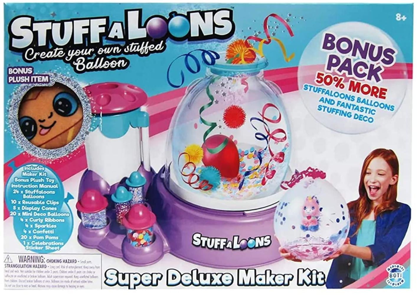Stuffaloons Super Deluxe Stuffed Balloon Maker Kit Bonus Plush Pack, Machine wash By Brand