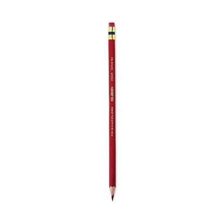 1Pack Prismacolor Col-Erase Pencil with Eraser, 0.7 mm, 2B (#1), Carmine Red Lead, Carmine Red Barrel, Dozen (20045)
