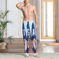 thumbnail image 5 of Uemuo Cute Gnomes in USA Pattern Men's Wide Leg Palazzo Lounge Pants with Pockets Light Weight Loose Comfy Casual Pajama Pants-Medium, 5 of 9