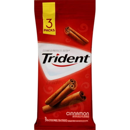 Trident Sugar-Free Cinnamon Flavor Gum, 14 Pieces, 3