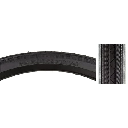 Sunlite UtiliT Road Raised Center Tire 27x1-1/4" Black (32-630 ISO) Classic 27"