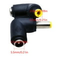 thumbnail image 5 of Zeiwohndc Female to Male Elbow Charging Converter DC5.5x2.1mm to DC5.5x2.5mm Connector, 5 of 8