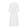 thumbnail image 5 of Womens Summer Dresses Cotton Linen A Line Dresses Loose Half Sleeve V Neck Dress Flowy Midi Dress 2025 Fashion, 5 of 6