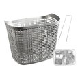 thumbnail image 4 of Cesta para bicicleta Cesta para bicicleta con manillar resistente para ir de compras, acampar, bicicletas de montaña Puntal gris y corto, 4 of 8