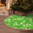 thumbnail image 5 of Fotbe Green Cucumber Pattern Christmas Tree Skirt, Tree Skirts Plush Christmas Decorations, Christmas Tree Skirts Xmas Decorations Holiday Party Decor-30", 5 of 6
