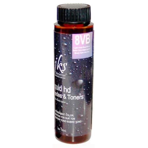 Jks International Liquid HD Shades & Toners 8VB Light Violet-Blue Blonde Demi-Permanent Color 2 Ounce 60 Milliliters