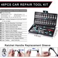 thumbnail image 5 of Chrome Vanadium Steel Drive Impact Socket Set | Drive Ratchet Metric Wrench Tool Set, Multi Sockets, Universal Joint, Extension Bar | Bit Coupler, Spinner Handle For Auto Repairing Tool, 5 of 5