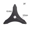 thumbnail image 3 of Triangular saw blade three-tooth blade, garden accessories lawn mower blade, 2 pieces 3T tip blade set black, 3 of 4