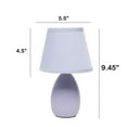 thumbnail image 3 of Nauru 9.45" Traditional Petite Ceramic Oblong Bedside Table Desk Lamp With Matching Tapered Drum Fabric Shade For, 3 of 7