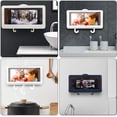 thumbnail image 4 of Soporte para teléfono de ducha impermeable, soporte para teléfono móvil de pared, estante de montaje para baño con ganchos, blanco, 4 of 4