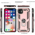 thumbnail image 3 of 3in1 Case Bundle for Apple iPhone 11 Heavy Duty Case with Built-in Kickstand, Dual Layer Protection with 2 Clear Screen Protectors, Sturdy Case for Apple iPhone 11, Pink, 3 of 6