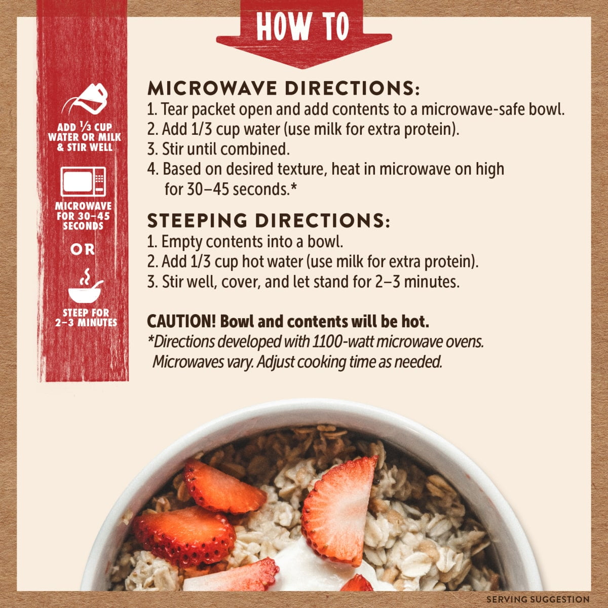 (3 pack) Kodiak Protein-Packed Strawberries and Cream Instant Oatmeal Packets, 1.76 oz (6 Count)