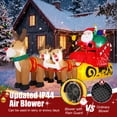 thumbnail image 6 of Firstness 8ft Christmas Inflatables Santa Claus on Sleigh with 3 Reindeer Xmas Blow ups with LED Lights Outdoor Yard Lawn Decoration, 6 of 12