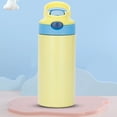 thumbnail image 4 of Botella De Agua De Sublimación Para Niños Con Tapa Abatible Taza para sorber para niños, práctica botella de agua aislada para niños pequeños, gran regalo DIY para niños, 4 of 5
