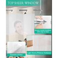 thumbnail image 4 of No Hook Shower Curtain with Snap-in Liner, 4th of July Waterproof Fabric Bathroom Curtains, Independence Day Spring Floral Love Heart Rustic Bath Curtains & Mesh Top Window 60"x72", 4 of 6