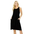 thumbnail image 3 of Yelete Womens Bohemian Bella Sleeveless Layered Dress (Medium, Black), 3 of 3