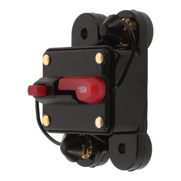 OULII Interruptor Manual Para Circuito De Auto 150 Amperios Protección Contra Sobrecarga Negro