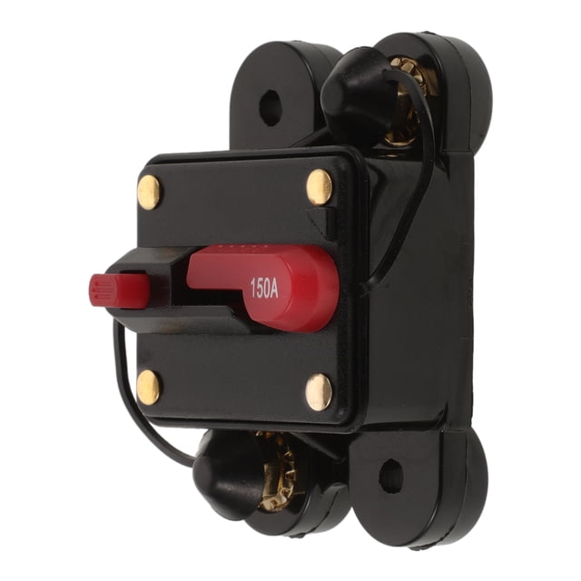 OULII Interruptor Manual Para Circuito De Auto 150 Amperios Protección Contra Sobrecarga Negro