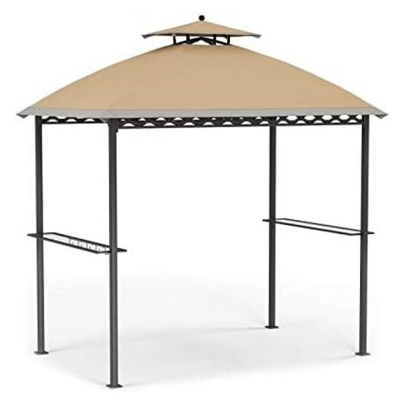 Oakmont Grill Gazebo Canopy Replacement - RipLock 350 - Beige | L-GG093PST-D | Water Resistant, UPF 50  | Fits Big Lots Gazebo