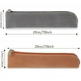 thumbnail image 2 of Protable Stationery Pouch,Happon 2 Pcs Leather Slim Pencil Case with Zipper,Small Vintage Pencil Bag,Cosmetic Makeup Bag for Pens, Pencils, Markers, 2 of 7
