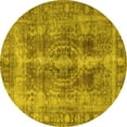 thumbnail image 1 of Ahgly Company Indoor Round Persian Yellow Traditional Area Rugs, 7' Round, 1 of 4