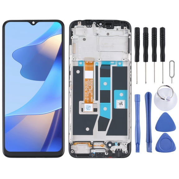 Cellphone Spare Parts  LCD Screen and Digitizer Full Assembly with Frame for OPPO A16/A16s