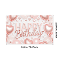 thumbnail image 6 of Rose Gold Balloons Birthday Banner Glitter Heart Decoration Birthday Party Backdrop for Indoor Celebration Kids Event, 6 of 8