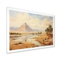 thumbnail image 2 of Designart "Pyramid Majesty Ancient Egyptian Wonder" Landscapes Framed Wall Art Decor - Traditional Beige Egypt Entryway Framed Wall Art, 2 of 6