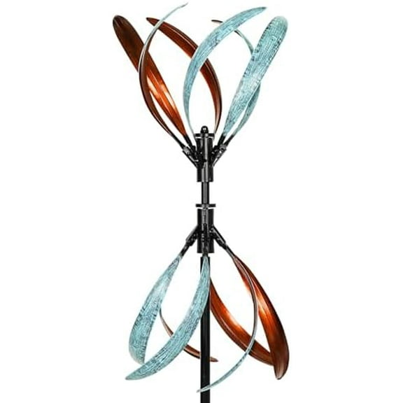 Wind Spinners Outdoor – Metal Large Wind Spinner with Stake for Yard and Garden, Garden Wind Sculptures & Spinners, Ideal Gift for Family (13'' W x 70.5'' H)$$Garden & Patio