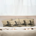 thumbnail image 7 of Ambesonne Vintage Throw Pillow Cover 4 Pack, Taoist House of Faith, 20", Pale Brown Black, 7 of 7
