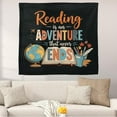 thumbnail image 3 of TiniDecor Reading Adventure Tapestry 40"x60" Dark Classroom Wall Hanging, Book Lover Decor, 3 of 4