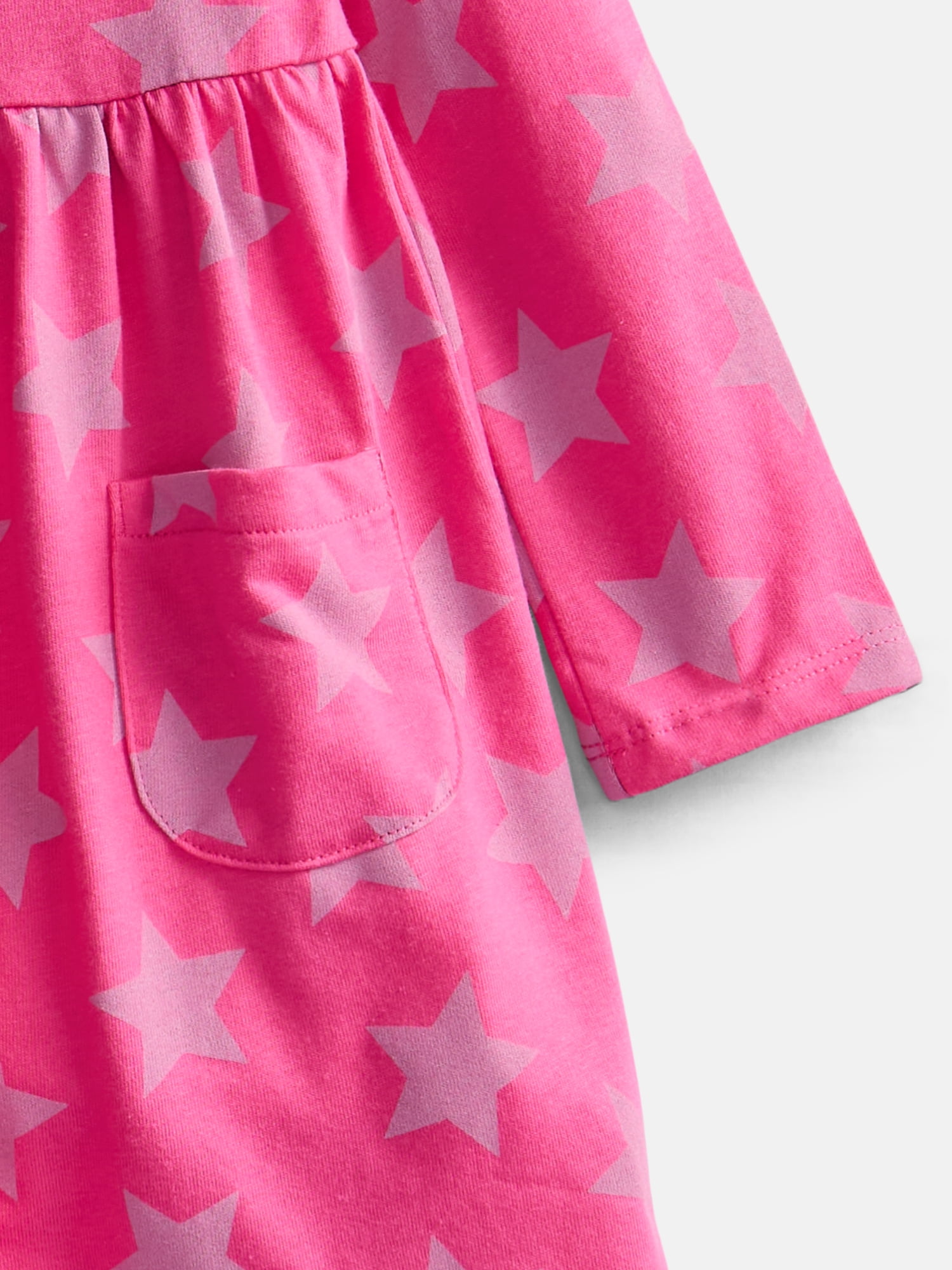 Wonder Nation Baby and Toddler Girls' Play Dress with Long Sleeves, Sizes 0M-5T