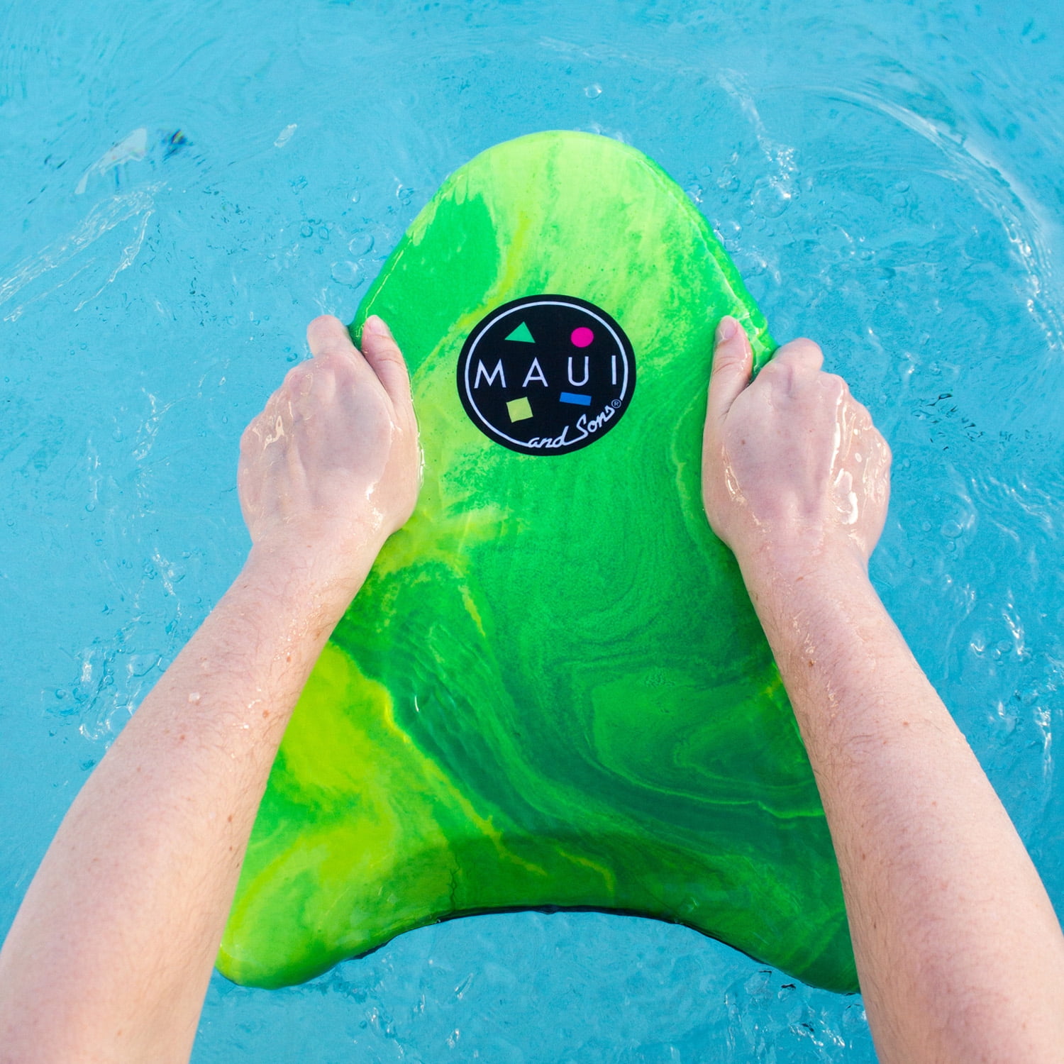 Maui and Sons 17 inch Light Weight Kickboard - Lime Green