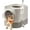 Oatmeal + Warm Gray, variant on Cat Litter Box with Lid, XL Enclosed Litter Box with Slide-Out Tray, Scoop, Brush, Anti-Tracking, for Cats of Different Sizes, Oatmeal and Warm Gray UPPT002G01