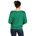 thumbnail image 5 of Dolman Tops for Women Sexy Off The Shoulder Tops Banded Waistband Shirts 3/4 Sleeves Regular and Plus Size Tops, 5 of 6